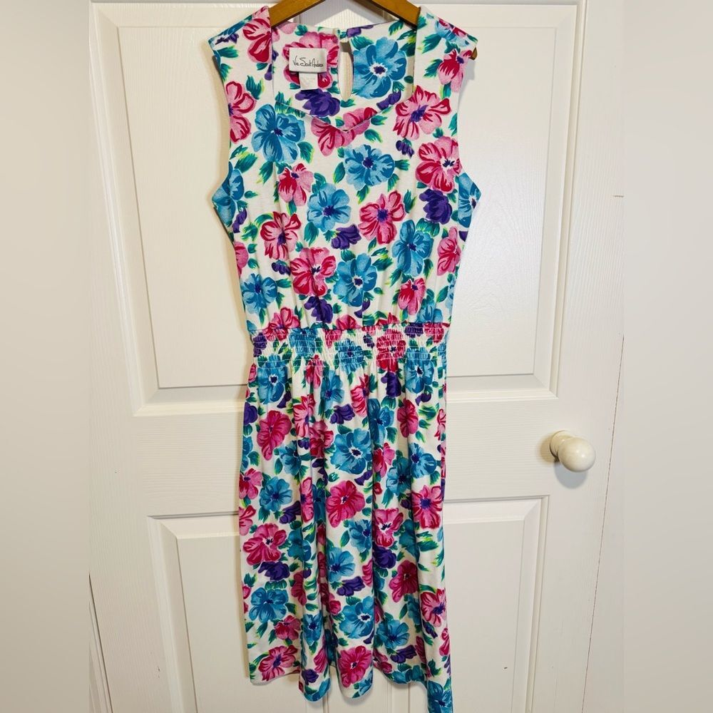 Able Colorful Floral Midi Dress